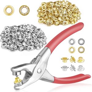 Grommet Eyelet Plier Set Eyelet Hole Punch Pliers Kit with40 Metal Eyelets Grommet Tool Kit for Leather Clothes Belt