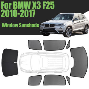 Custom Car Window Sunshade For BMW X3 F25 2010-2017 Magnetic Curtain Mesh Front Windshield Frame Curtain