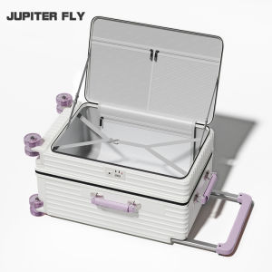 【SG Local Seller】2025 Upgrade Expandable luggage Front Open Luggage 20/24/26inch With Computer Bag With Universal Wheels Tas Customs Combination Lock Cabin Business Travel Luggage
