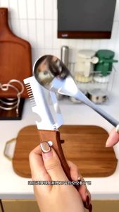 3-IN-1 Multi Functional Peeler With Bottle Opener Stainless Steel Wooden Handle For Kitchen Use COD