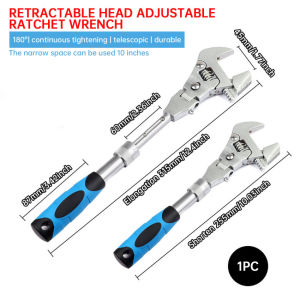 ประแจประแจสว่านแบบเปลี่ยนหัว10นิ้ว5อิน1แบบปรับได้ประแจสั่นหัวกล้องส่องทางไกลปรับได้180องศาประแจโลหะพับได้