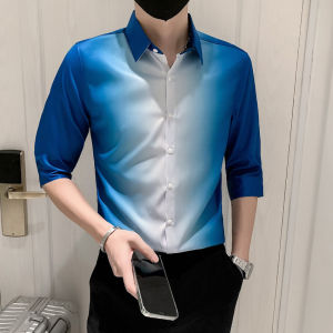 Áo sơ mi nam áo sơ mi tay lỡ phối màu độc lạ phong cách trẻ trung năng động H62