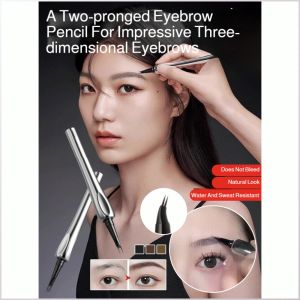 Eyeliner Waterproof and Sweatproof Eyebrow Pencil Hair Flu Fog Eyebrows No Smudging Dark Hair Color