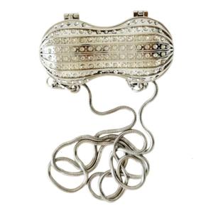 Chain Strap Shoulder Bag for Women Small Decorative Bag Lovely Messenger Bag Peanut Shaped Crossbody Bag Lipsticks Bag