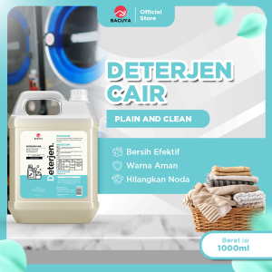 BACUYA Liquid Detergent Sabun Cuci Baju Plain Tanpa Aroma Harga Hemat 1 Liter