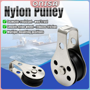 Onisa Single Wheel Swivel Pulley Bearing Lifting Rope Runner for Kayak Sailboat Marine Accessories