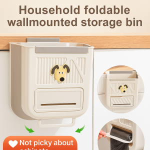 Folding Trash Can Versatility Foldable Household Trash Can Foldable Storage Wall-mounted