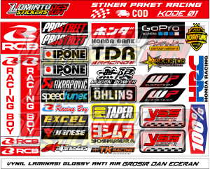 STICKER RACING STICKER PACK STICKER SPONSOR STICKER BALAP