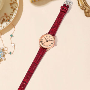 LuckyFox Jam Tangan Wanita Baru Original Korea Design Kecil romawi Wanita jam tangan cewek Kulit COD