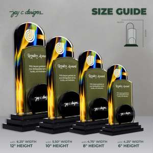 ACRYLIC PLAQUE - ACRYLIC TROPHY - AWARD - CUSTOMIZED  PERSONALIZED JAY C. DESIGNS - 8022