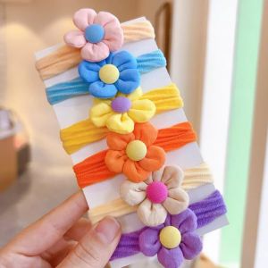 Bộ 06 Dây thun buộc/cột tóc siêu đàn hồi size nhỏ nhiều màu xinh xắn cho bé gái