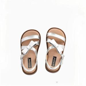 Cowhide Baby Girsl Sandals Summer Genuine Leather Fashion Bow Princess Gladiator Sandals Kids Shoes Childrens Beach Shoes