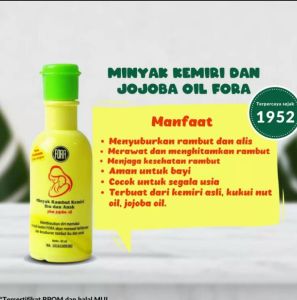 FORA NATURE Minyak Kemiri Bayi / Minyak Kemiri Asli / Penumbuh Rambut / Minyak Pelebat Rambut / Minyak Penghitam Rambut / untuk BAYI BALITA & SEMUA USIA / AMAN BPOM & HALAL MUI