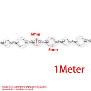 โซ่โลหะทรงกลมสแตนเลสโซ่เครื่องประดับสร้อยคอสร้อยข้อมืออุปกรณ์เสริมห่วงโซ่กลม