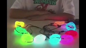 EL phát sáng dây cáp cuttable phát sáng dây Đèn xách tay gói Đèn dây dải cho các bên Halloween lâu dài