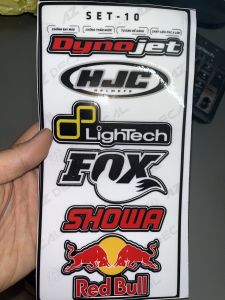 Bộ 6 tem dán xe nhiều hình khác nhau