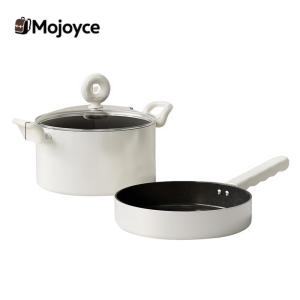 Soup Pot 22cm 2 pcs Frying Pan Nonstick Pan Set Wok Easy To Clean for All Stoves