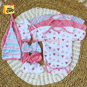 12Pcs Paket Lahiran Jumper Bayi Baru Lahir SNI Topi set Sartaki Paket Lahiran Jumper Baby Gift Set Baby Newborn Seri Dusty Pink- Juragan Lebak