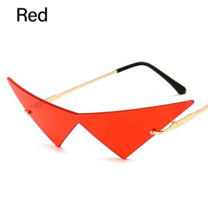 NOER Thời trang Không có vành Đại Dương Ống Kính Quá khổ Kính mát Phụ nữ Tam Giác Kính Mát Kính Kính trời