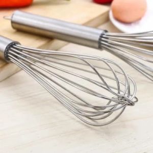 GROSIR KOSMETIK Mixer Mini Kue Dan Roti Kocokan Telur Tebal Manual Stainless Ballon Whisk Pengocok Telur Adonan Kue Handle Whisk Antikarat Pengaduk Adonan Food Grade Susu Cream Kopi Whisker Alat Pengocok Telur Spiral