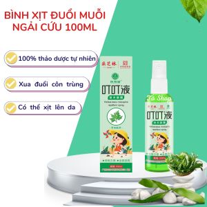 Xịt chống muỗi chiết từ xuất ngải cứu bạc hà kim ngân hoa cộng sả an toàn với cả trẻ em và phụ nữ mang thai (100ml)
