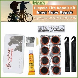 Moda Bike Inner Tube Repair Kit Bicycle Tube Patch Kits with Portable Storage Box