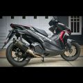 knalpot yamaha all new aerox 155 connected tipe sm black series smoke muffler full sistem. 