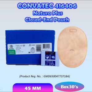 416406 - Convatec Natura Plus Closed Pouch 57MM with Filter 30s