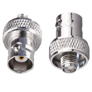 2pcs Coaxial RF Adapter SMA Female To BNC Female Convert Adapter For Two Way Radio Walkie-talkie Coax Adapter Kit Convert Coaxial Adapter Pack