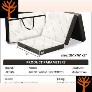 3 Folding Memory Foam Mattress 2/3/4Inch Single Thick Tatami Foldable Floor Mattress Non-Slip Bottom Breathable