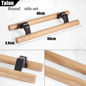 Talon มือจับประตู มือจับประตูกรอบ ทำจากไม้จริง มือจับไม้ 1 คู่ (2 ชิ้น) ไม้เนื้อแข็ง สวยหรู ทนทาน