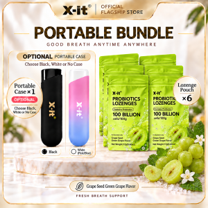 X it Sugar-Free Mint-Flavored Breath-Freshening Probiotic Lozenges breath-freshening candies and gum snacks for bad breath relief