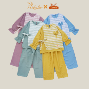[Hikala] Baju Setelan Celana Anak Perempuan Lucu 1 - 9 tahun