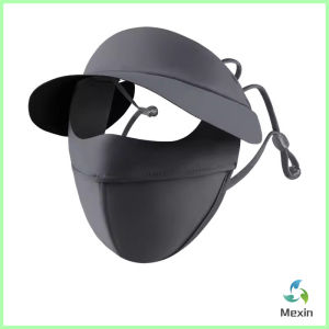 Mexin หมวกพร้อมหน้ากากกันแดด กัน UV แบบเต็มหน้า สบาย ระบายอากาศดี  สําหรับผู้หญิง  UV face mask