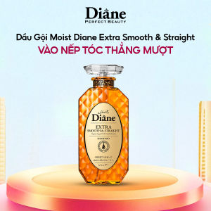 Dầu gội xả vào nếp tóc thẳng mượt dành cho tóc xoăn xù khó vào nếp Moist Diane Extra Smooth & Straight