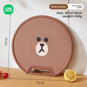 100% Authentic Line Friends Chopping Board Antibacterial Anti-skid Cutting Board Food Grade PP Material Kitchen Non-slip Board Double-sided Can be Hung LFB110/LFB84