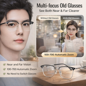 Automatic Zoom Blue Light Blocking Reading Glasses High-End Automatic Zoom Prescription Glasses For Men And Women Middle-Aged And Elderly Glasses