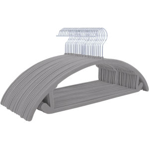 50 Pcs Velvet Non-Slip Clothes Hanger/360 Degree Flexible Turning/Space saving/Ultra Thin/Rainbow