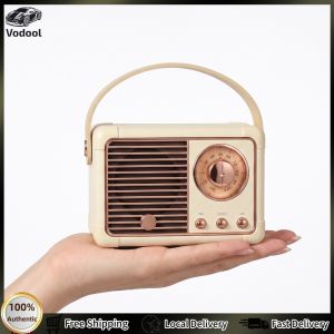 [Auto Vodool] Mini Bluetooth-compatible Speaker Retro Portable HM11 Wireless Vintage Sound Box 40mm 500mAh