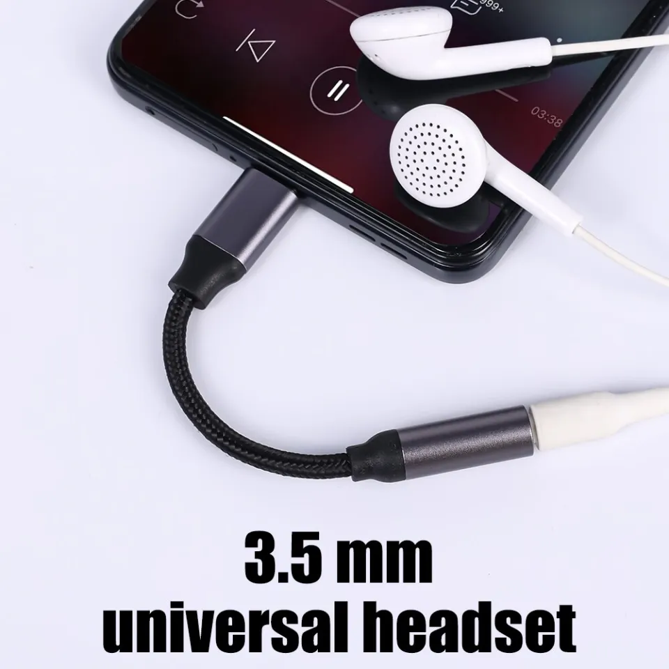 USB Type C To Jack Earphone Adapter Audio Cable For Android