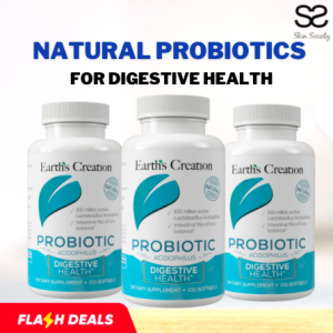 Earths Creation Probiotic Acidophilus Digestive Health 100 Softgels