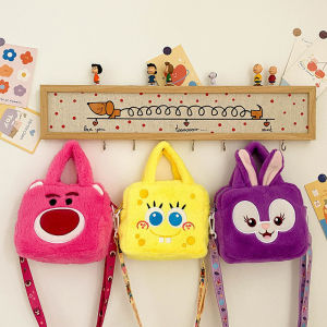 Sanrio Hello Kitty Plush Bag Kawaii Anime Handbag Cinnamoroll Kuromi Melody Cartoon Soft Stuff Shoulder Cosmetic Bags Girl Gifts