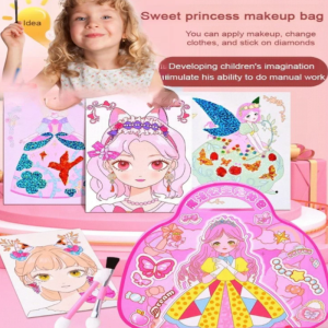 Girls makeup toys Childrens Day gift princess makeup bag girls birthday gift handmade 2025 girls princess makeup bag childrens makeup book