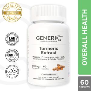 GENERIQ Turmeric Extract 500mg (Anti-Inflammatory Joint Support & Cell Protection)