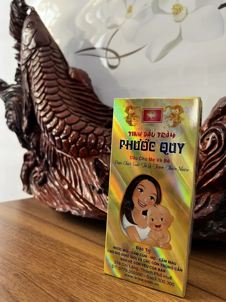 Dầu tràm Huế 70ml - Dầu cho bé phòng cảm lạnh - Hiệu Phước Quy
