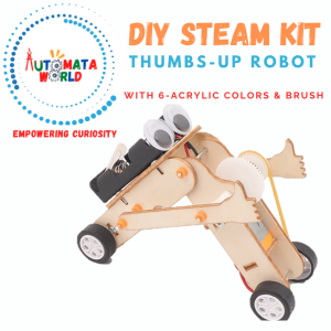 Automata World Thumbs-up Robot DIY Kit DIY STEAM Kit Children Party gift STEM toy with coloring set for kids
