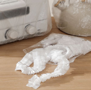 50Pcs Plastic Dust Cover Large Thickened Household Appliances Cover Clear Elastic Food Fresh Keeping Bags Waterproof Multipurpose Air Conditioner Dust Covers