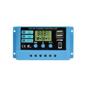 Solar Charge Controller LCD LED Display Solar Cell PWM 12V 24V 10A 30A USB Panel Tenaga LCD Kecerdasan Auto Mengatur Solar Kontroler Pengisi Daya Baterai-Intl