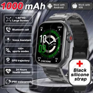 2025 New For Xiaomi Smart Watch Men Women 1.85-Inch HD AMOLED Full Touch Screen IP68 Waterproof Bluetooth Call SmartWatch Man Women