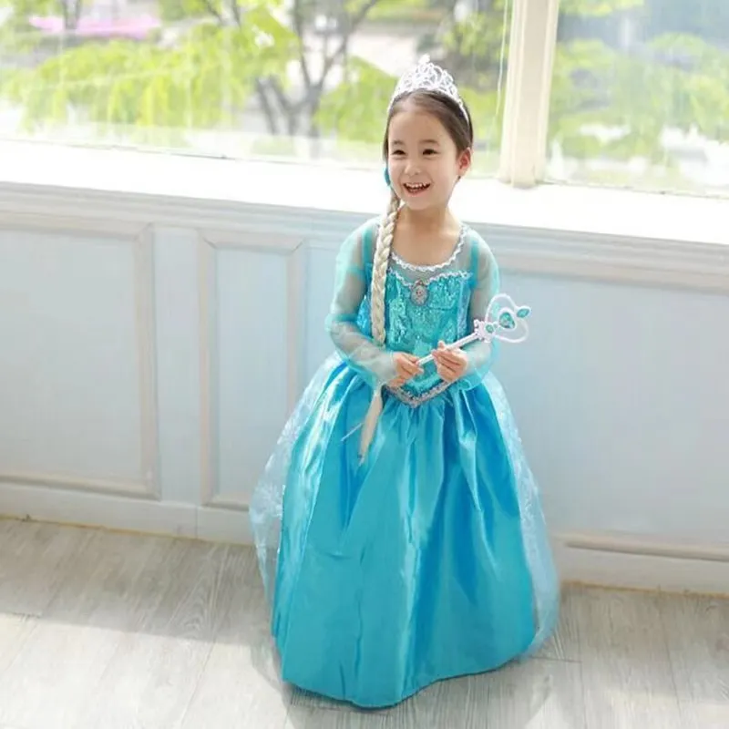 Kids Cosplay Castillo Elsa Dress Custom Made Movie Princess Girls Frozen Costumes Lazada PH